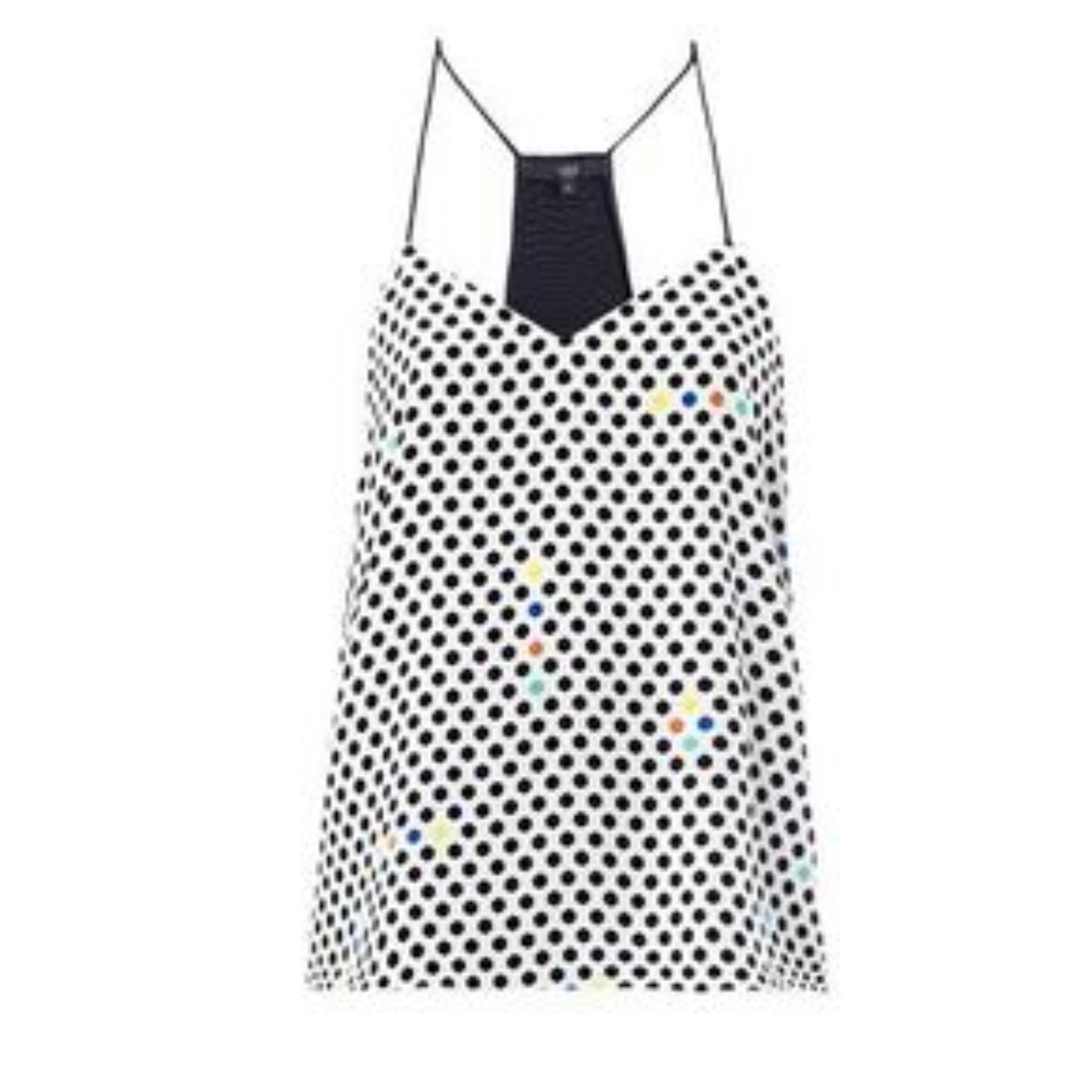 Tibi silk camisole multi color hex size 8